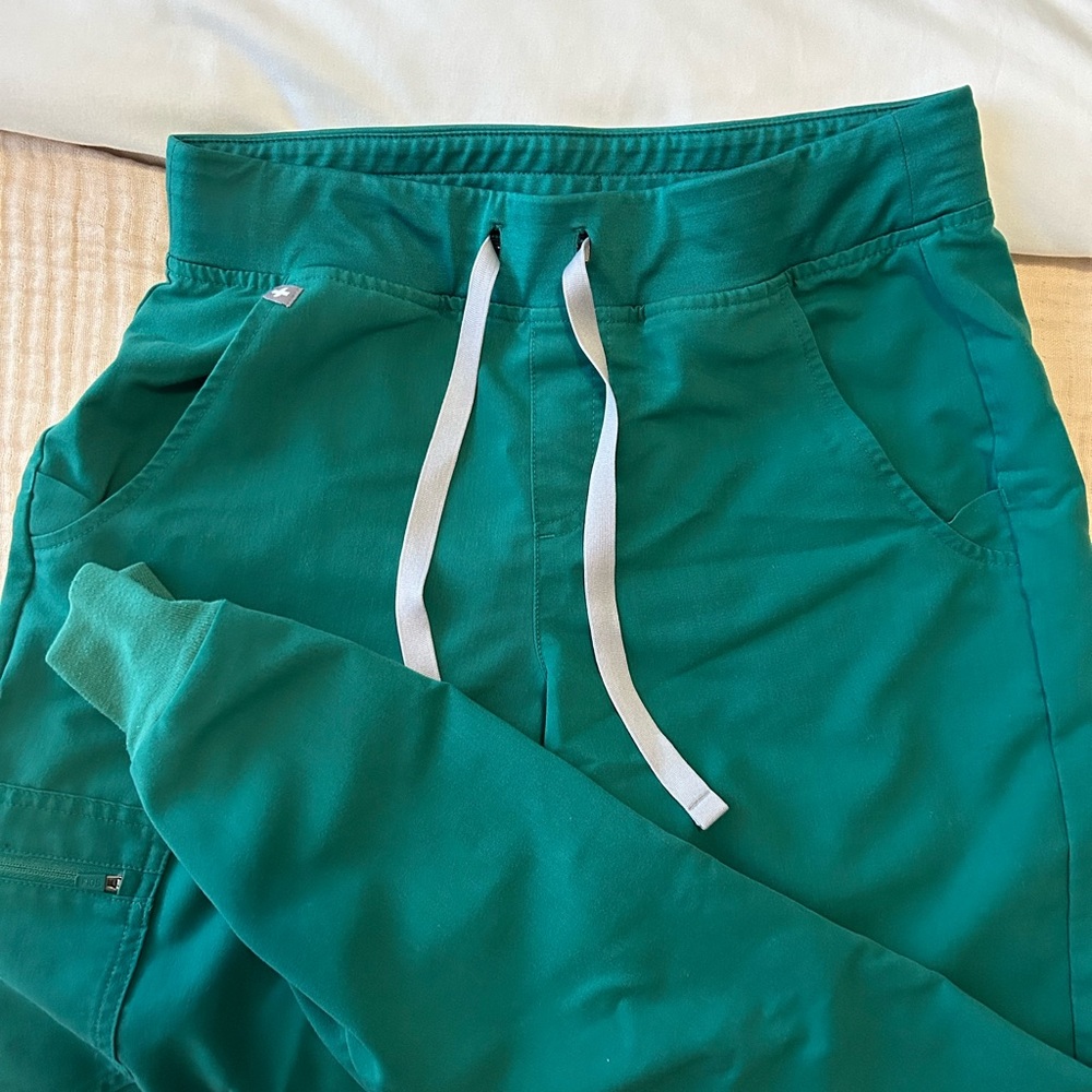FIGS HUNTER GREEN high waisted Zamora joggers XS